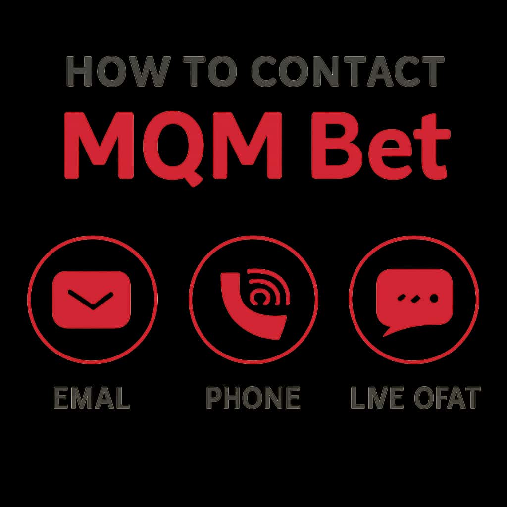 An informative diagram outlining the support process for contacting MQM Bet.