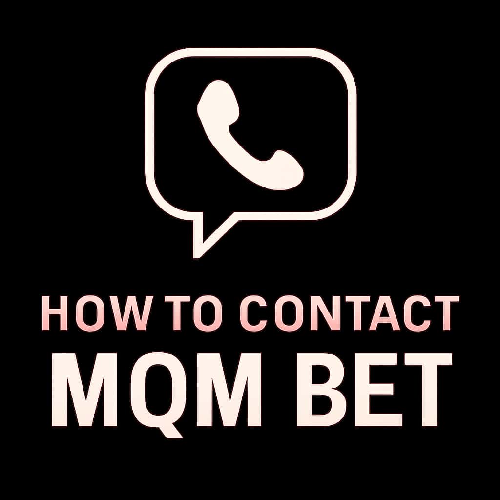 A simple badge design symbolizing the contact options available for MQM Bet.