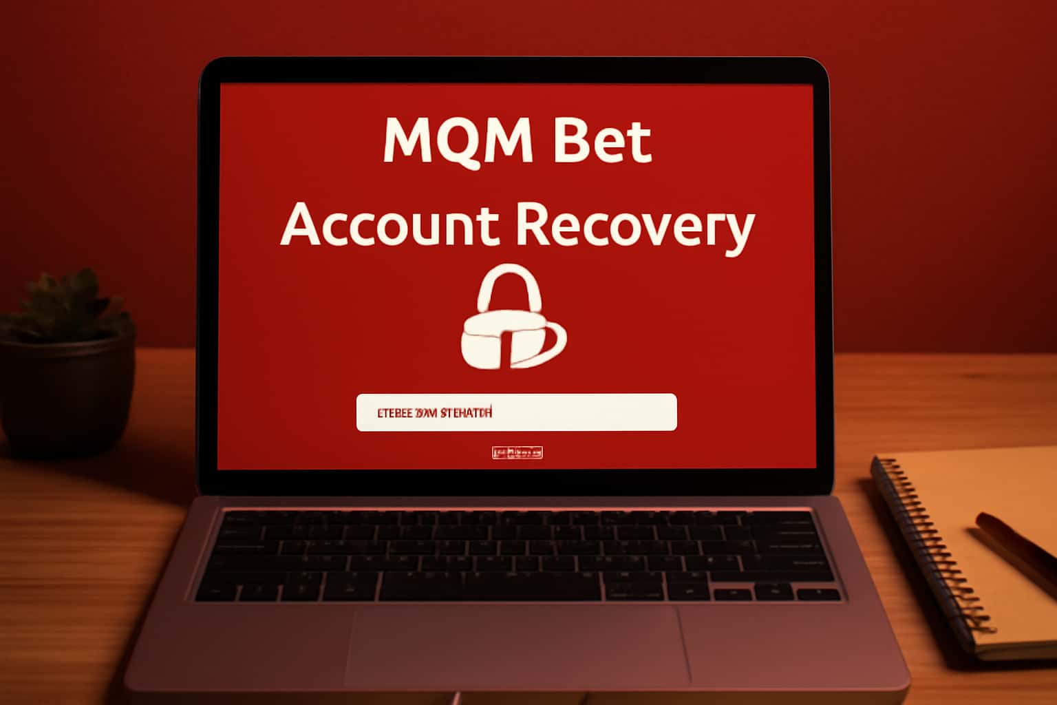 Visual representation of account recovery process for MQM Bet.