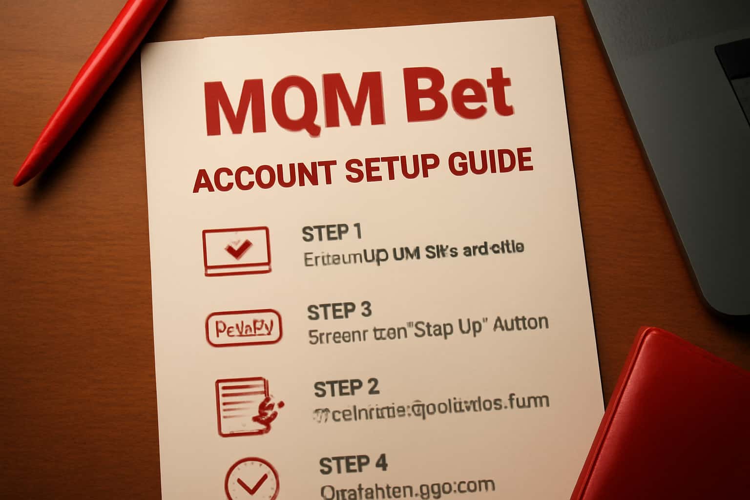 Informative image depicting the MQM Bet Account Setup Guide.
