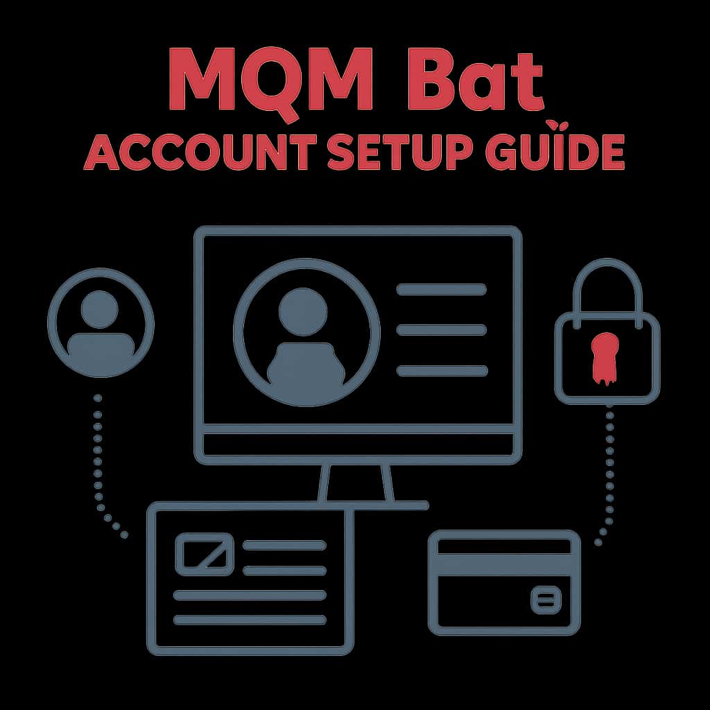 Illustration explaining the MQM Bet Account Setup process.