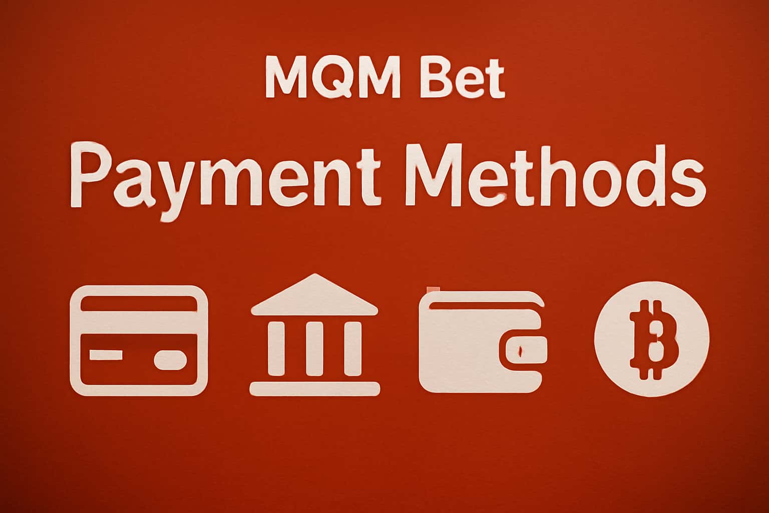 Informational graphic illustrating MQM Bet payment methods.