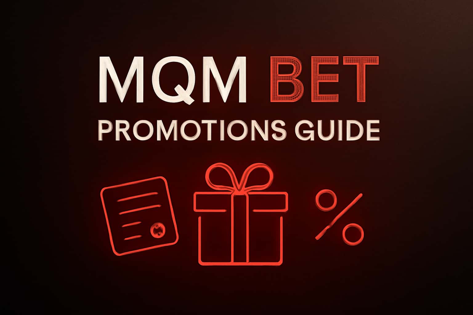 Visual representation of MQM Bet Promotions Guide with technology-themed accents.