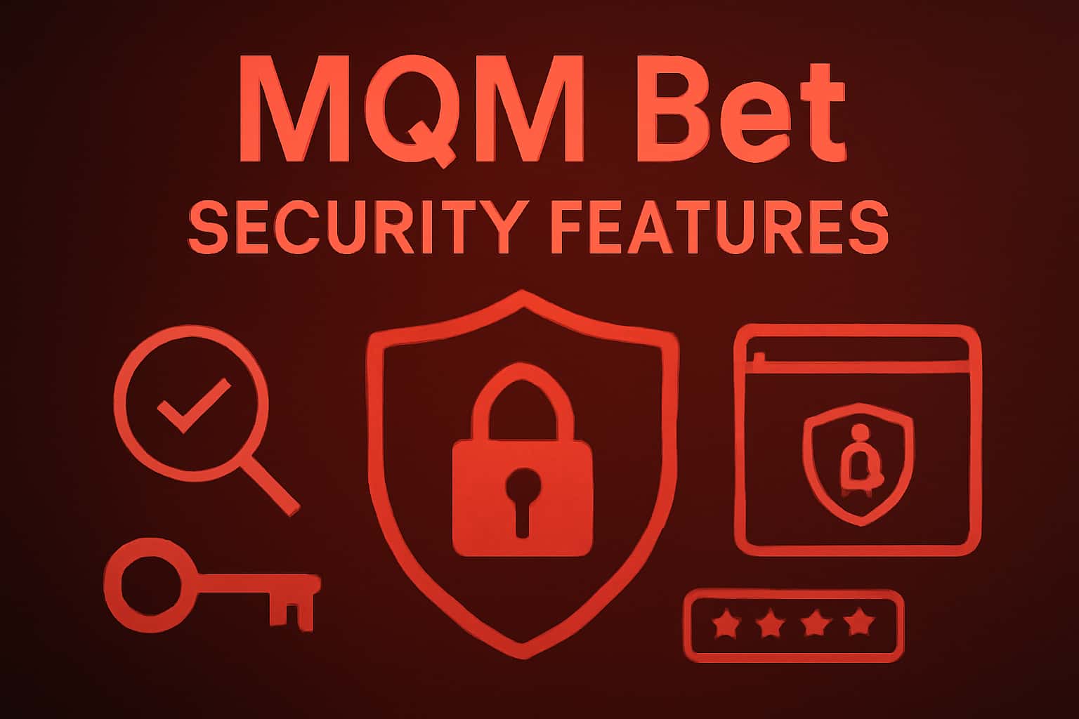 An informational illustration showcasing MQM Bet's security features, emphasizing user account protection.