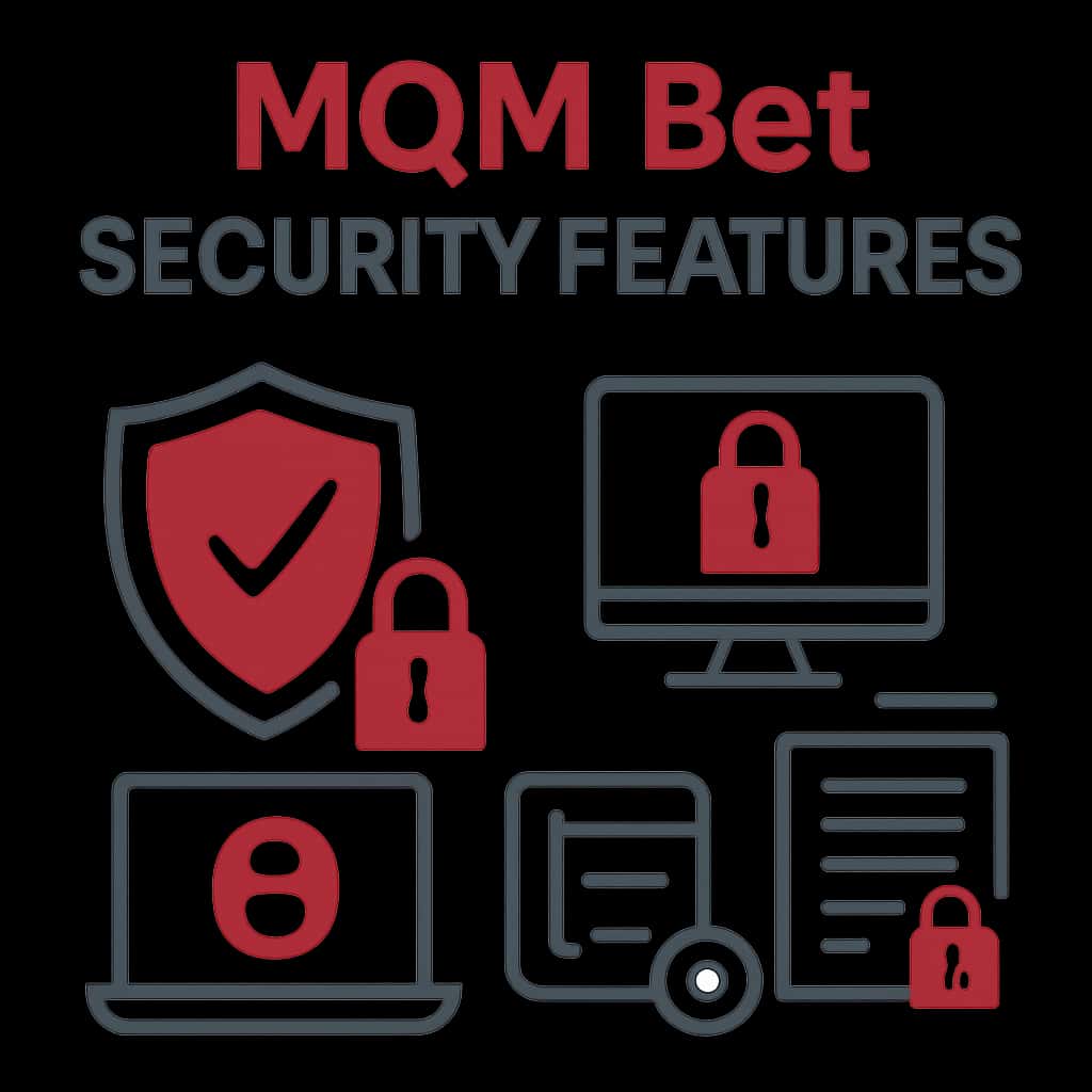 An educational diagram illustrating the key security features of MQM Bet.