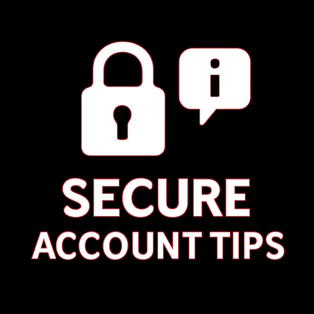 A professional badge representing security tips for MQM Bet accounts.